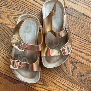 Bebe Girls Metallic Sandals Size 8